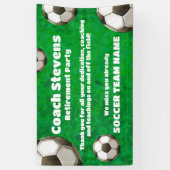 Voetbal coach Pensioen Partij Spandoek (Verticaal)