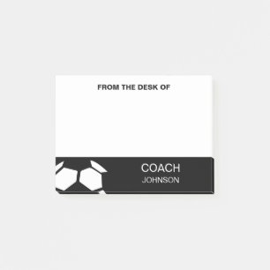 voetbal coach persoonlijke Trendy Modern Black Post-it® Notes