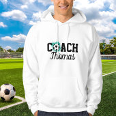 Voetbal coach Player Ball Paint Splash Name Sports Hoodie