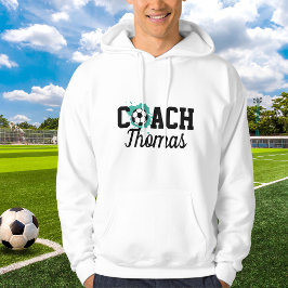 Voetbal coach Player Ball Paint Splash Name Sports Hoodie