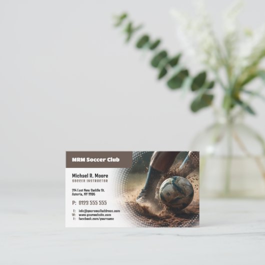 voetbal coach | Professionele instructeur Visitekaartje (Staand voorkant)