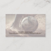 voetbal coach | Professionele instructeur Visitekaartje (Achterkant)