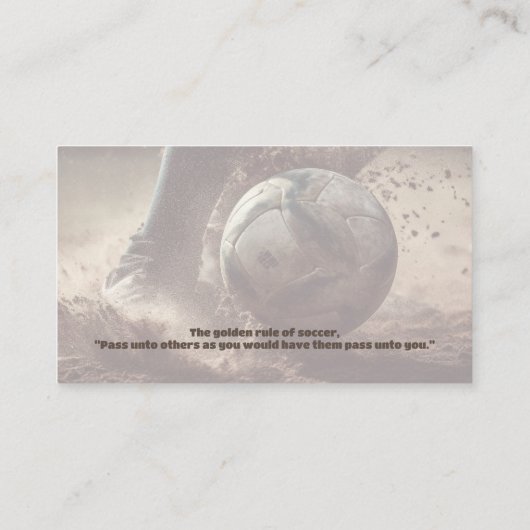 voetbal coach | Professionele instructeur Visitekaartje (Achterkant)