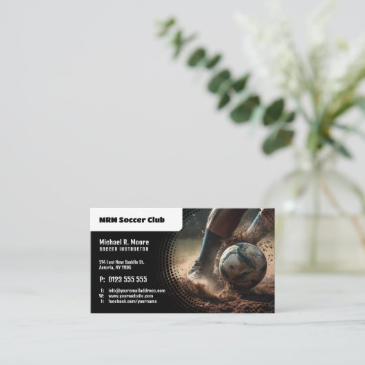 voetbal coach | Professionele instructeur Visitekaartje (Staand voorkant)