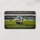 voetbal coach | Professionele instructeur Visitekaartje (Achterkant)