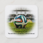 voetbal coach | Professionele sport Vierkante Visitekaartje (Achterkant)