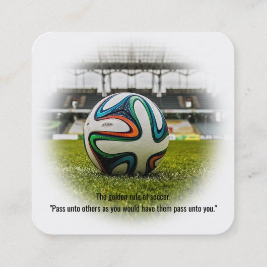 voetbal coach | Professionele sport Vierkante Visitekaartje (Achterkant)