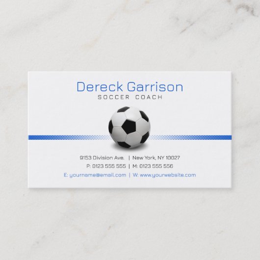 voetbal coach | Professionele sport Visitekaartje (Voorkant)