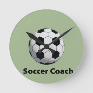 Voetbal coach  ronde klok