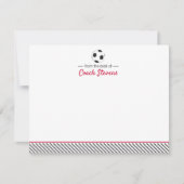 Voetbal coach Rood- en zwarte strips Kaart (Voorkant)