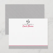 Voetbal coach Rood- en zwarte strips Kaart (Voorkant / Achterkant)