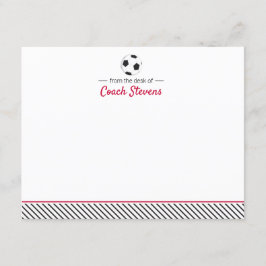 Voetbal coach Rood- en zwarte strips Kaart
