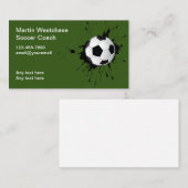 Voetbal coach Simple Cool Voetbal Thema Visitekaartje (Voorkant / Achterkant)