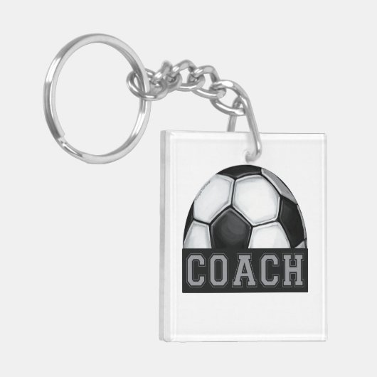 Voetbal coach sleutelhanger (Voorkant Links)