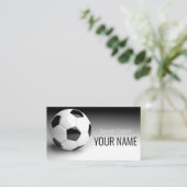 Voetbal coach Speler Instructeur Stijlvol Zwart Wi Visitekaartje (Staand voorkant)