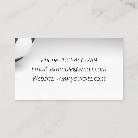 Voetbal coach Speler Instructeur Stijlvol Zwart Wi Visitekaartje (Achterkant)