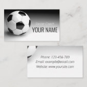 Voetbal coach Speler Instructeur Stijlvol Zwart Wi Visitekaartje (Voorkant / Achterkant)