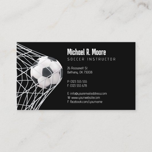 Voetbal coach | Sport Giften Visitekaartje (Voorkant)