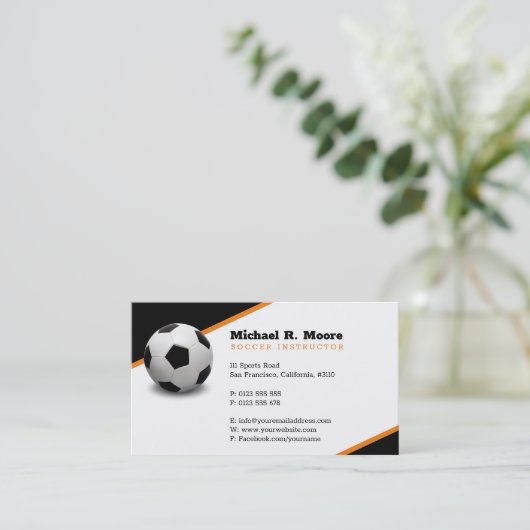 Voetbal coach | Sport Giften Visitekaartje (Staand voorkant)