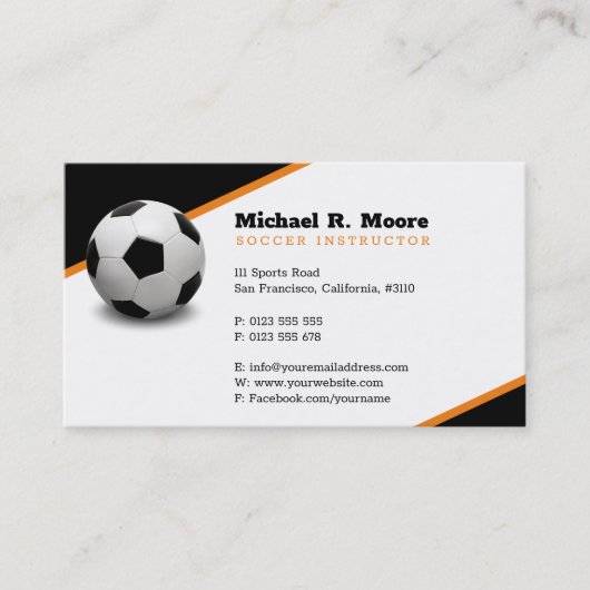 Voetbal coach | Sport Giften Visitekaartje (Voorkant)