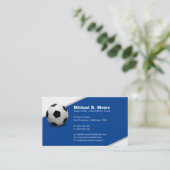 Voetbal coach | Sport Gifts Deep Blue Visitekaartje (Staand voorkant)