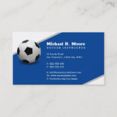 Voetbal coach | Sport Gifts Deep Blue Visitekaartje (Voorkant)