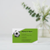 Voetbal coach | Sport Gifts Green Visitekaartje (Staand voorkant)