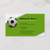 Voetbal coach | Sport Gifts Green Visitekaartje (Voorkant)