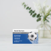 voetbal coach | sportinstructeur visitekaartje (Staand voorkant)