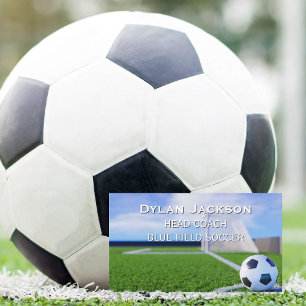 Voetbal coach sportstadion foto visitekaartje