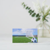 Voetbal coach sportstadion foto visitekaartje (Staand voorkant)