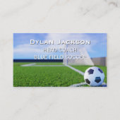 Voetbal coach sportstadion foto visitekaartje (Voorkant)