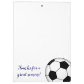 Voetbal coach sportteam dank u cadeau klembord (Achterkant)