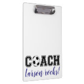 Voetbal coach sportteam dank u cadeau klembord (Rechts)