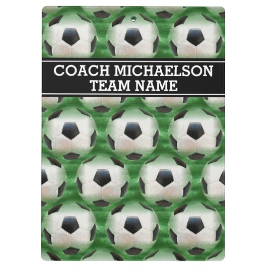 Voetbal coach, team of ventilator klembord (Achterkant)