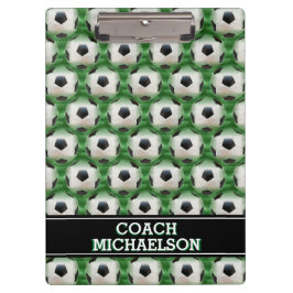 Voetbal coach, team of ventilator klembord