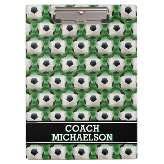 Voetbal coach, team of ventilator klembord (Voorkant)