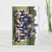 Voetbal Coach Teamfoto Bedankkaart (Achterkant)