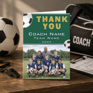 Voetbal Coach Teamfoto Bedankkaart