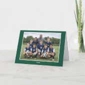 Voetbal Coach Teamfoto Bedankkaart (Achterkant)