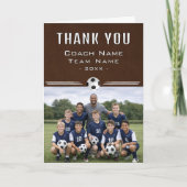 Voetbal Coach Teamfoto Bedankt (Voorkant)