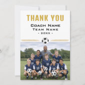 Voetbal Coach Teamfoto Bedankt (Voorkant)
