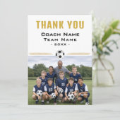 Voetbal Coach Teamfoto Bedankt (Staand voorkant)