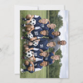Voetbal Coach Teamfoto Bedankt (Achterkant)