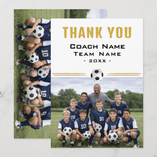 Voetbal Coach Teamfoto Bedankt
