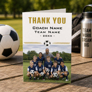 Voetbal Coach Teamfoto Bedankt