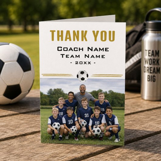 Voetbal Coach Teamfoto Bedankt