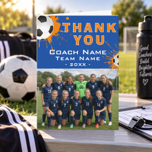 Voetbal Coach Teamfoto Bedankt
