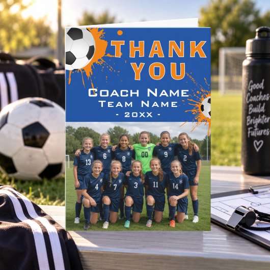 Voetbal Coach Teamfoto Bedankt
