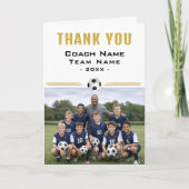 Voetbal Coach Teamfoto Bedankt (Voorkant)
